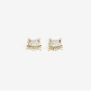 Betsey Johnson cat earrings